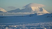 Cap cloud on an Arctic mountain, timelapse