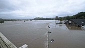 Storm Callum flooding, Carmarthen, UK, 2018