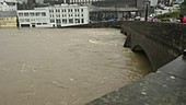 Storm Callum flooding, Carmarthen, UK, 2018