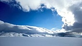 Clouds over mountains timelapse, Arctic