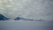 Mountains in cloud timelapse, Arctic