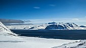 Mountains in snow timelapse, Arctic
