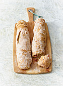 Baguettes with BBQ spice and cabanossi