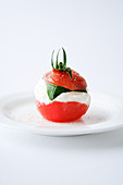 Stuffed cherry tomato with goat's cheese