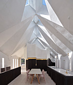 Chapel converted into home with faceted ceiling