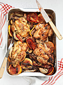 Roasted Poussin with grapefruit and Chili