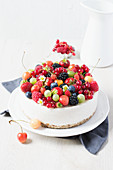 New York cheesecake with berries