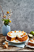 Carrot cake with ginger for Easter