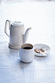 Root coffee in a ceramic mug