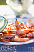 Prawns, ready to be grilled
