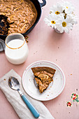 Skillet Brownies mit Swirl aus Erdnussbutter