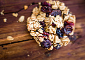 Oatmeal breakfast cookie with cranberries