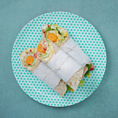 Carrots wraps with sweetcorn