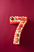 Red Velvet Cake mit Erdbeeren zum 7. Geburtstag