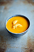Thai curry soup with prawns