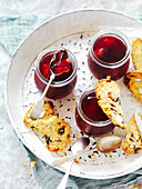 Cherry Jelly with Sour Cherry Almond Biscotti