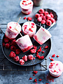 Raspberry Ripple Yoghurt Pops