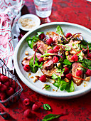 Entensalat mit Himbeeren und Koriandergrün