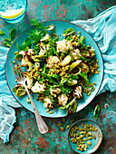 Brussel Sprouts, Cauliflower and Farro Salad