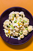 Cauliflower salad with capers and egg