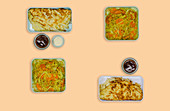 Weißkohl-Pfannkuchen und Weißkohl-Curry (Meal Prep)