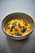Pumpkin risotto with poppyseed butter