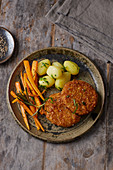 Kohlrabi escalope with root vegetables