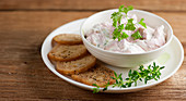 Beetroot goat's cheese dip