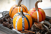 Decorated pumpkins