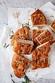 Low carb focaccia with rosemary