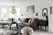 Classic living room in subdued colours