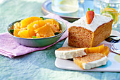 Carrot cake and orange salad