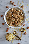 Poppy seed paste with almonds and hazelnuts