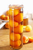 Apricots preserved in cognac