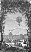 First Manned Hydrogen Balloon Flight, 1783