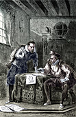 Brahe and Kepler Discussing Astronomy