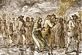 Slaves Escaping via Underground Railroad