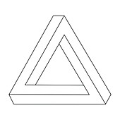 Optical Illusion, Penrose Triangle, Illustration