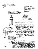 Edison's Original Sketch of the Phonograph