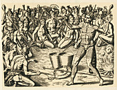 Native American Indians, War Dance, 16th Century