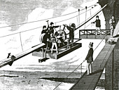 Brooklyn Bridge Construction, 1876