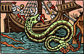 Kraken Attacking Ship, 16th Century