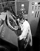Technician Welding Atomic Reactor Element