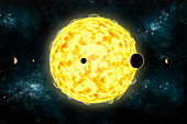 Kepler 444's Planetary System, Artwork