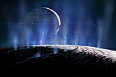 Enceladus and Saturn, Illustration