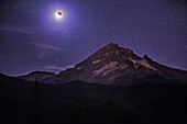 Total Lunar Eclipse over Mt Hood