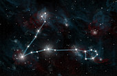 Constellation of Pisces the Fish