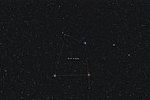 Corvus, Constellation, Labeled
