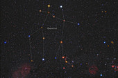 Gemini, Constellation, Labeled