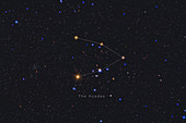 Hyades Star Cluster, Labeled